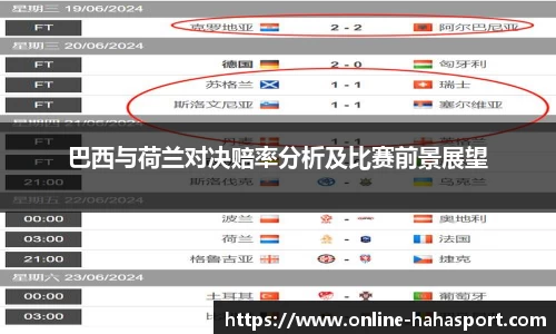 巴西与荷兰对决赔率分析及比赛前景展望